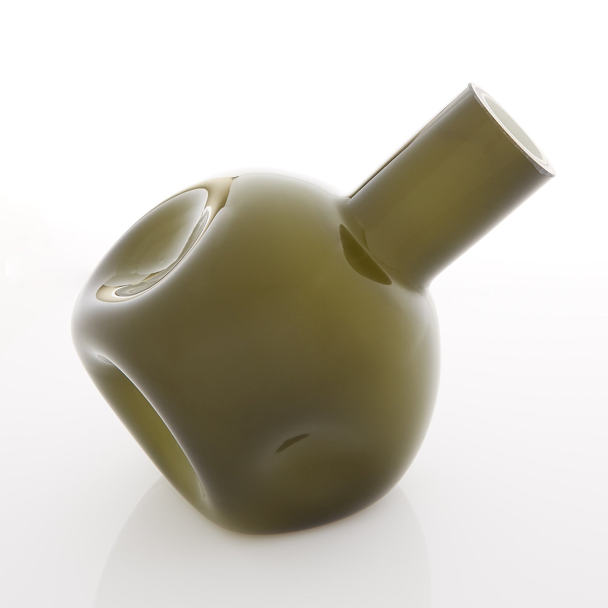 Hunter Green Abstract Vase by Accent Plus - Elegant Home Decor