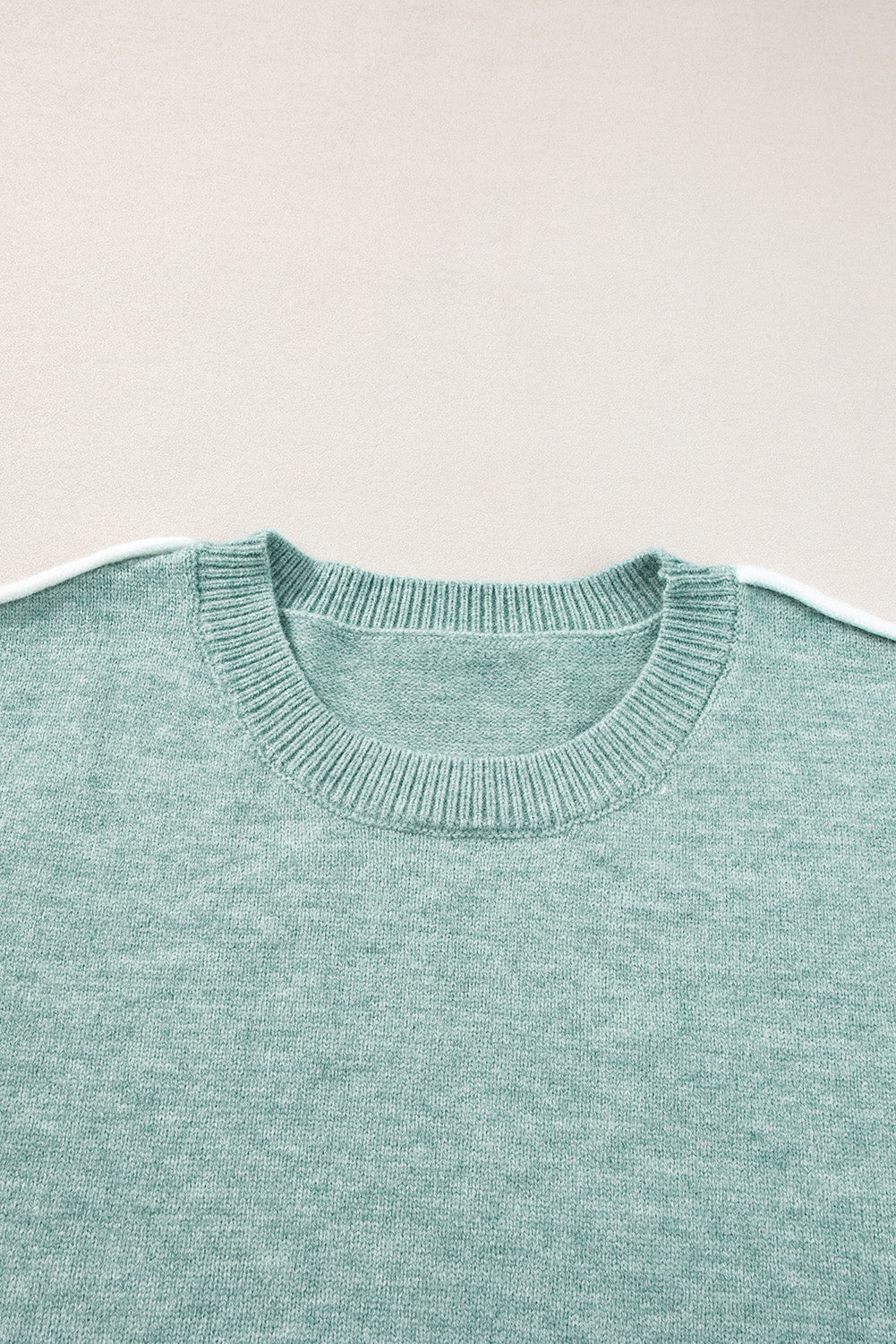 Moonlight Jade Contrast Edge Crewneck