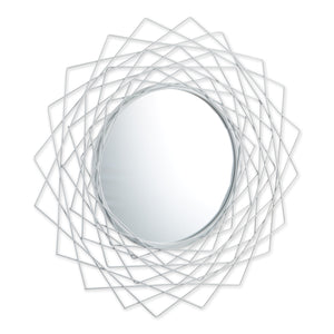 GEOMETRIC WHITE WALL MIRROR