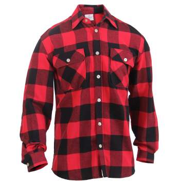 Red Lightweight Flannel Shirt