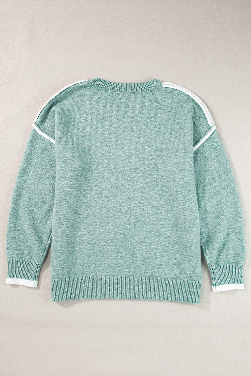 Moonlight Jade Contrast Edge Crewneck