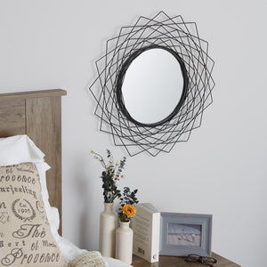 GEOMETRIC BLACK WALL MIRROR