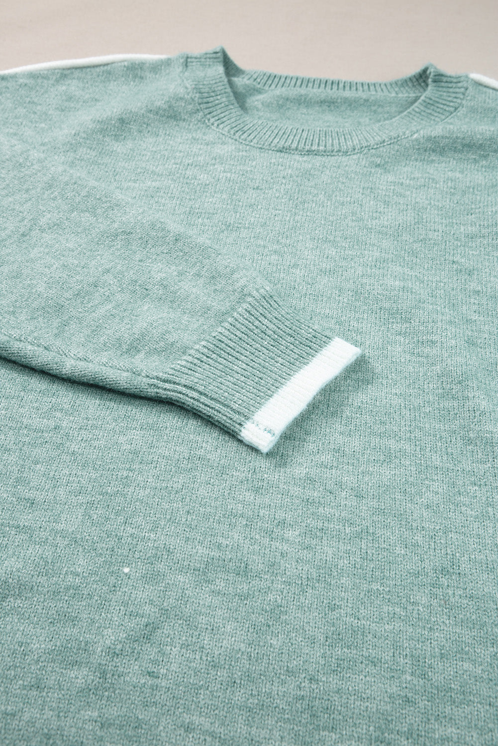 Moonlight Jade Contrast Edge Crewneck