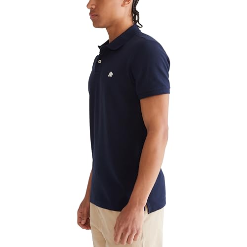 AEROPOSTALE Men's Polo, Deep Navy, Medium