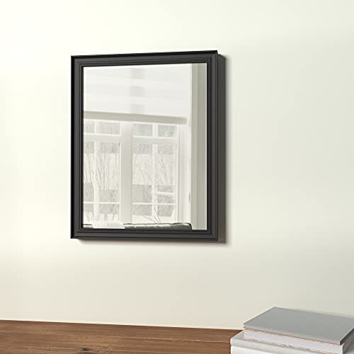  Rectangular Wall Mount Mirror 24" x 36", Wide Trim, White