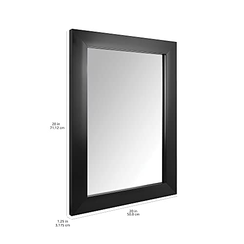  Rectangular Wall Mount Mirror 24" x 36", Wide Trim, White