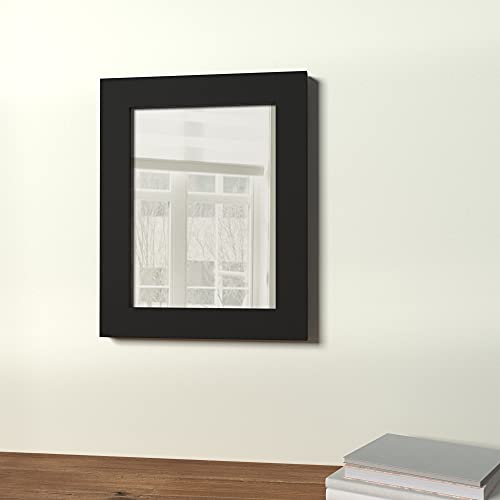  Rectangular Wall Mount Mirror 24" x 36", Wide Trim, White