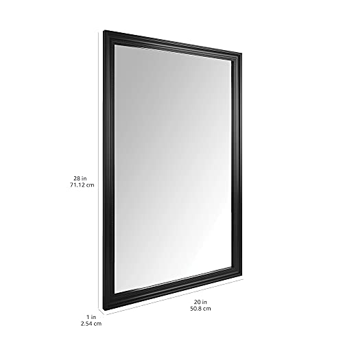  Rectangular Wall Mount Mirror 24" x 36", Wide Trim, White