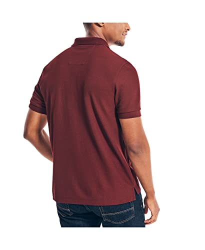 Nautica Men's Classic Short Sleeve Solid Polo Shirt, Royal Burgundy, XX-Large