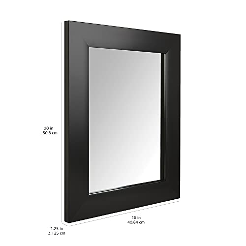  Rectangular Wall Mount Mirror 24" x 36", Wide Trim, White