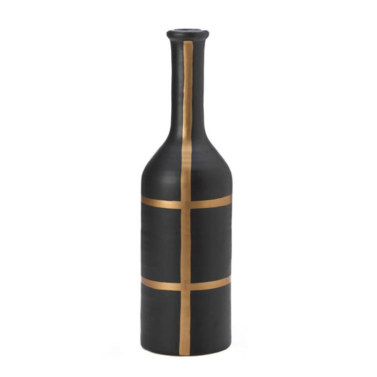 Iberia Black and Gold Vase by Nikki Chu - Modern Home Decor