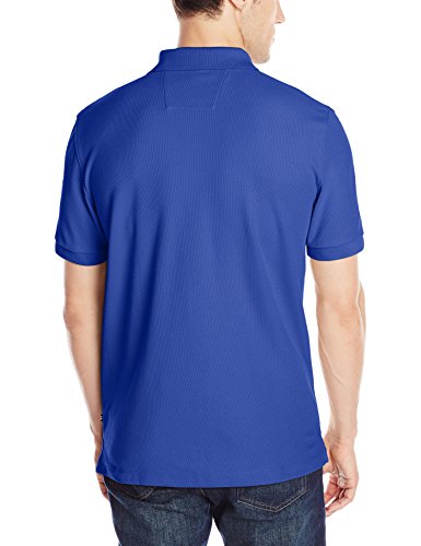 Nautica Men's Classic Short Sleeve Solid Polo Shirt, Royal Burgundy, Large