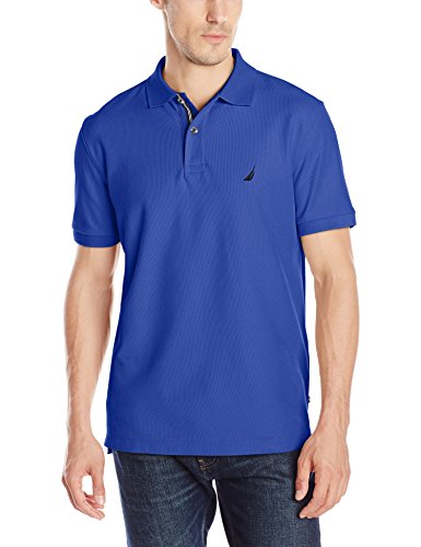 Nautica Men's Classic Short Sleeve Solid Polo Shirt, Royal Burgundy, XX-Large