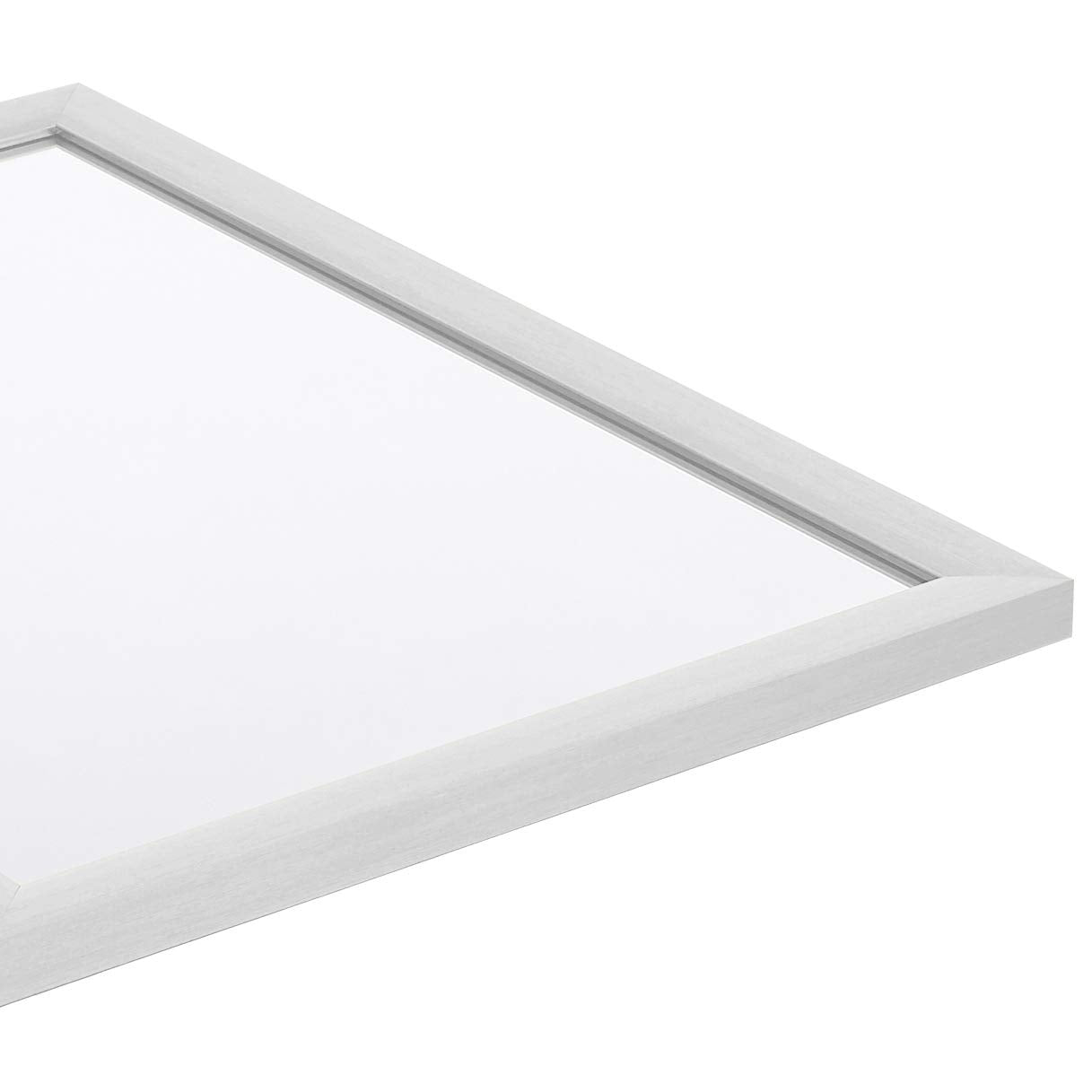  Rectangular Wall Mount Mirror 24" x 36", Wide Trim, White