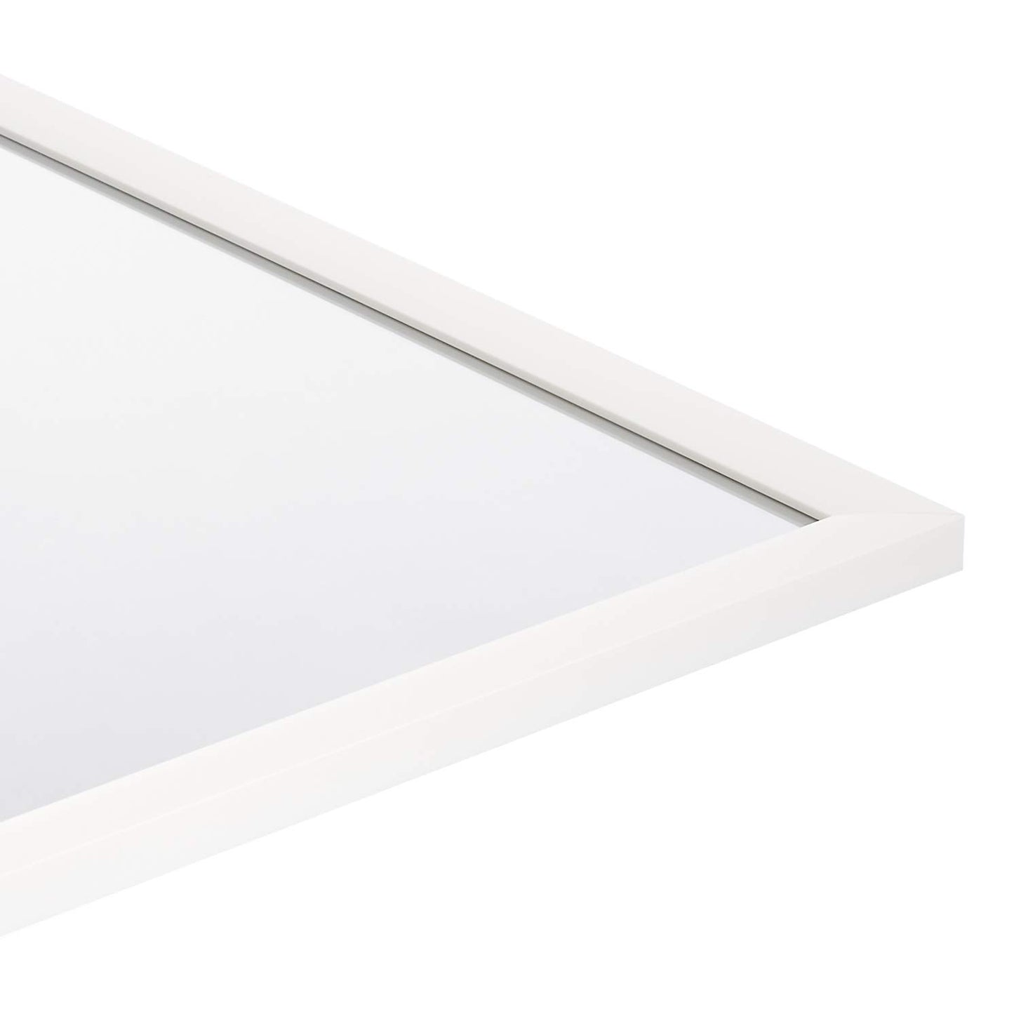  Rectangular Wall Mount Mirror 24" x 36", Wide Trim, White