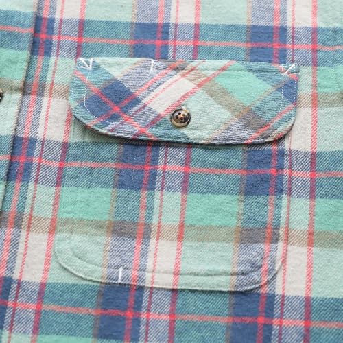 Dubinik® Mens Flannel Shirts Long Sleeve Flannel Shirt for Men Casual Button Down Brushed 100% Cotton Shirt