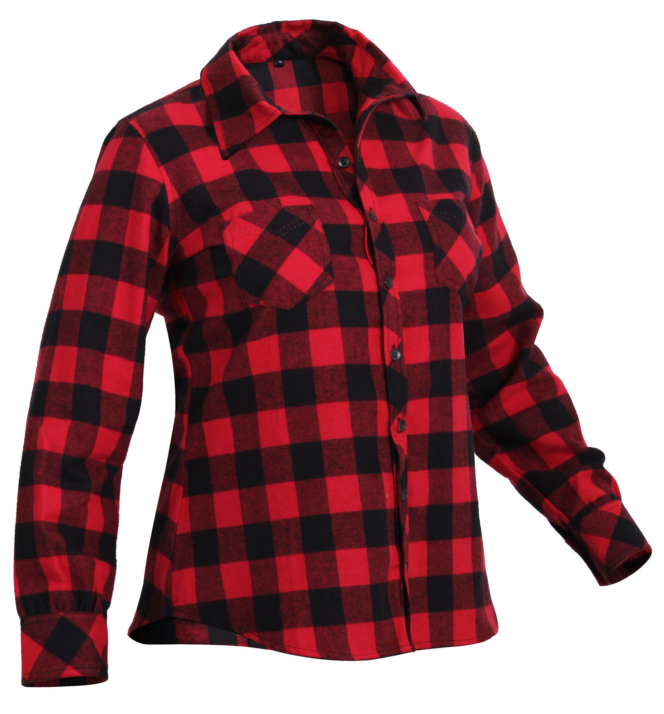 Red Womens Plaid Flannel Shirt