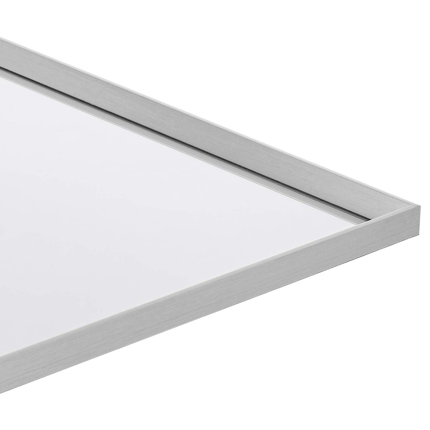  Rectangular Wall Mount Mirror 24" x 36", Wide Trim, White