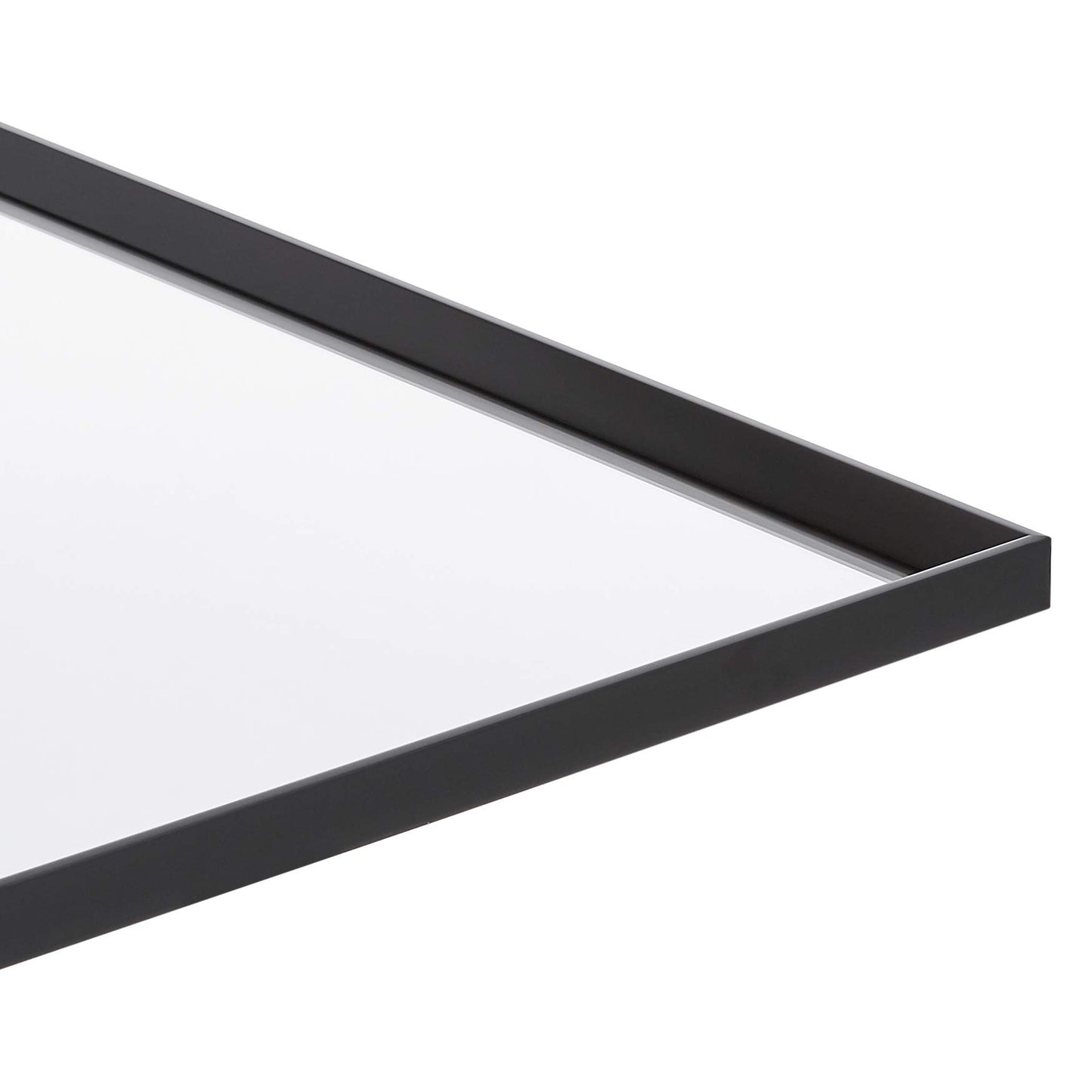  Rectangular Wall Mount Mirror 24" x 36", Wide Trim, White