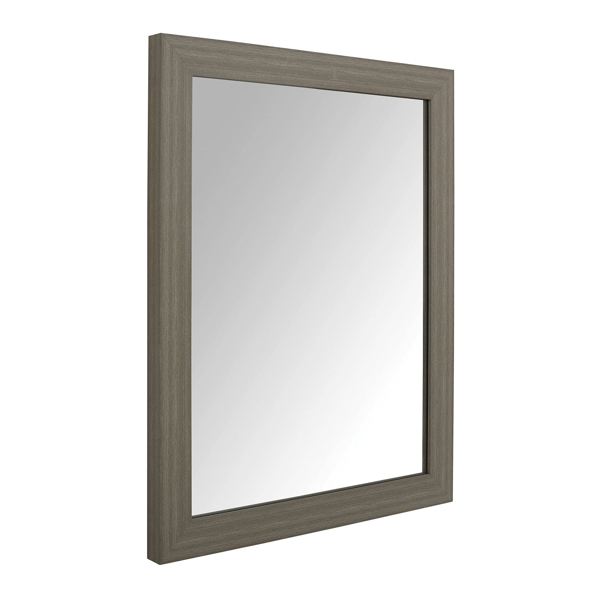  Rectangular Wall Mount Mirror 24" x 36", Wide Trim, White