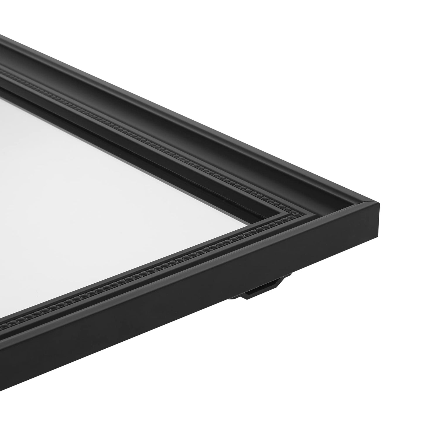  Rectangular Wall Mount Mirror 24" x 36", Wide Trim, White