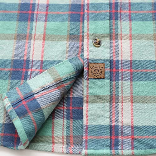 Dubinik® Mens Flannel Shirts Long Sleeve Flannel Shirt for Men Casual Button Down Brushed 100% Cotton Shirt