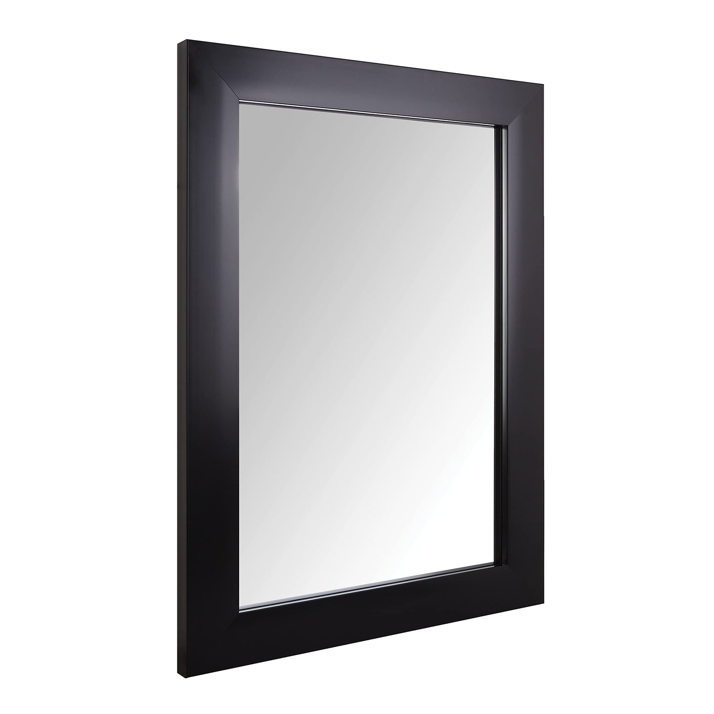  Rectangular Wall Mount Mirror 24" x 36", Wide Trim, White