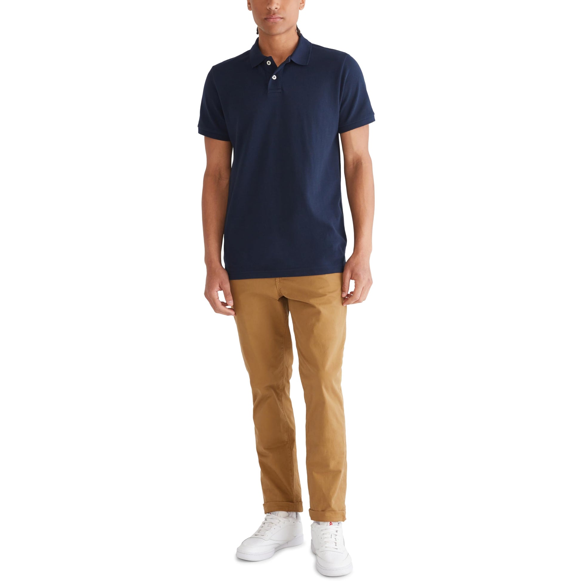 AEROPOSTALE Men's Polo, Deep Navy, Medium