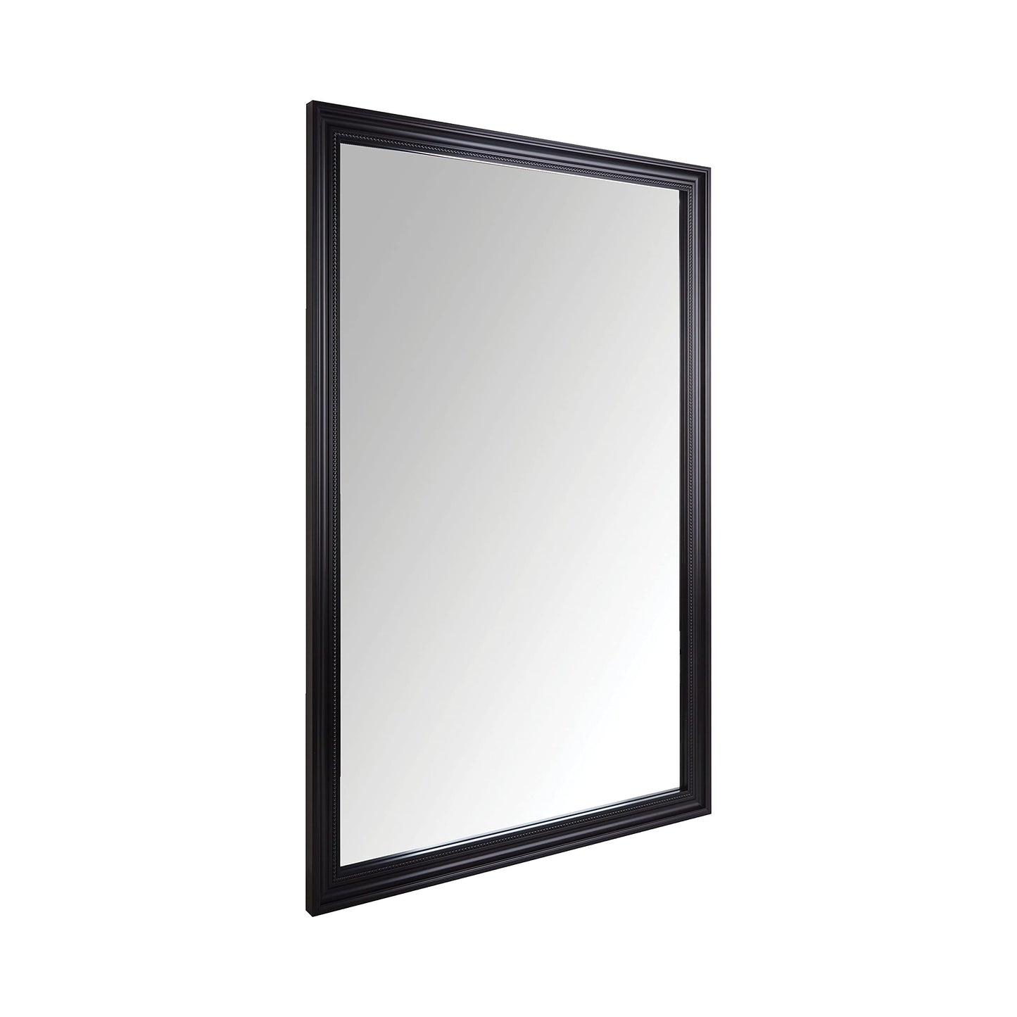  Rectangular Wall Mount Mirror 24" x 36", Wide Trim, White