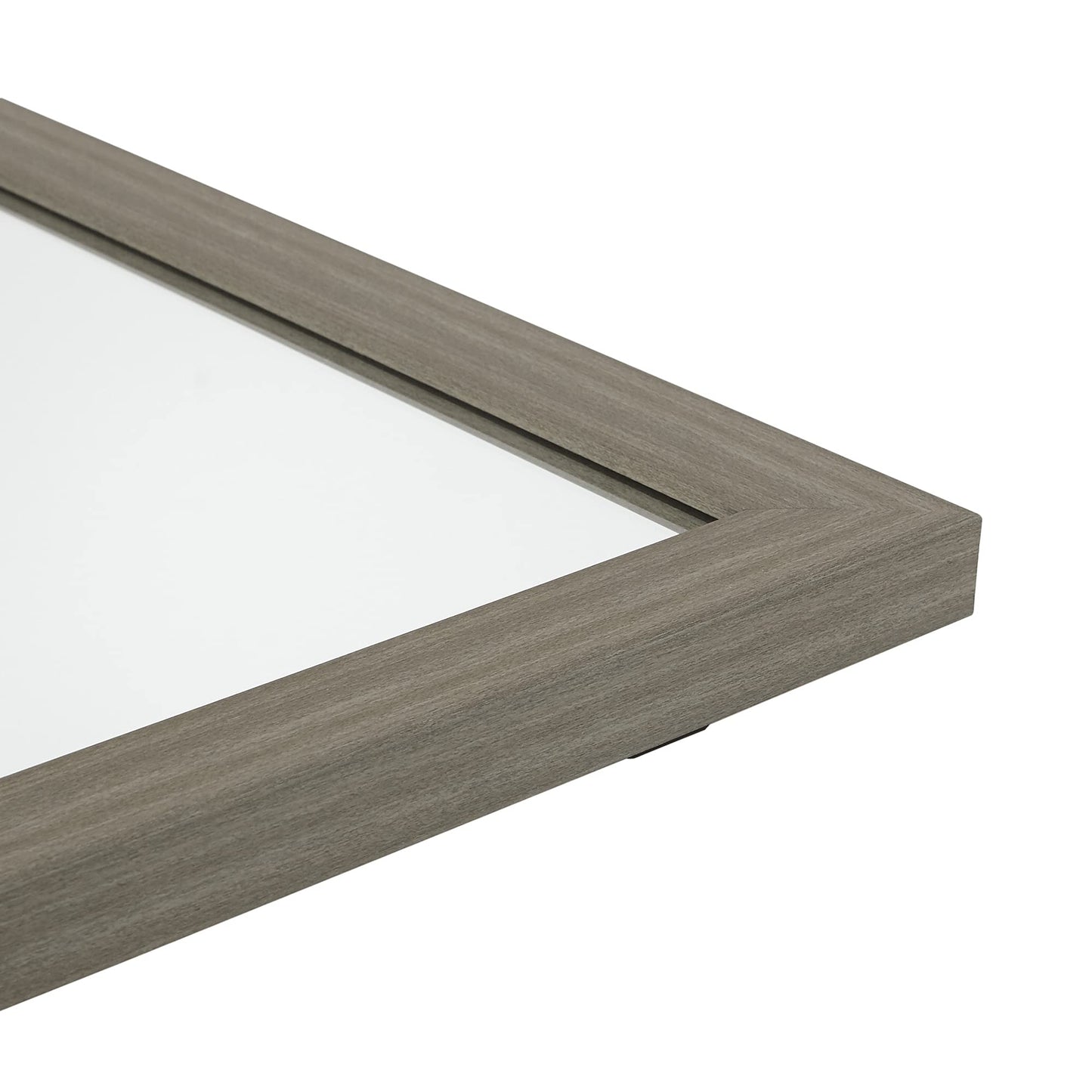  Rectangular Wall Mount Mirror 24" x 36", Wide Trim, White