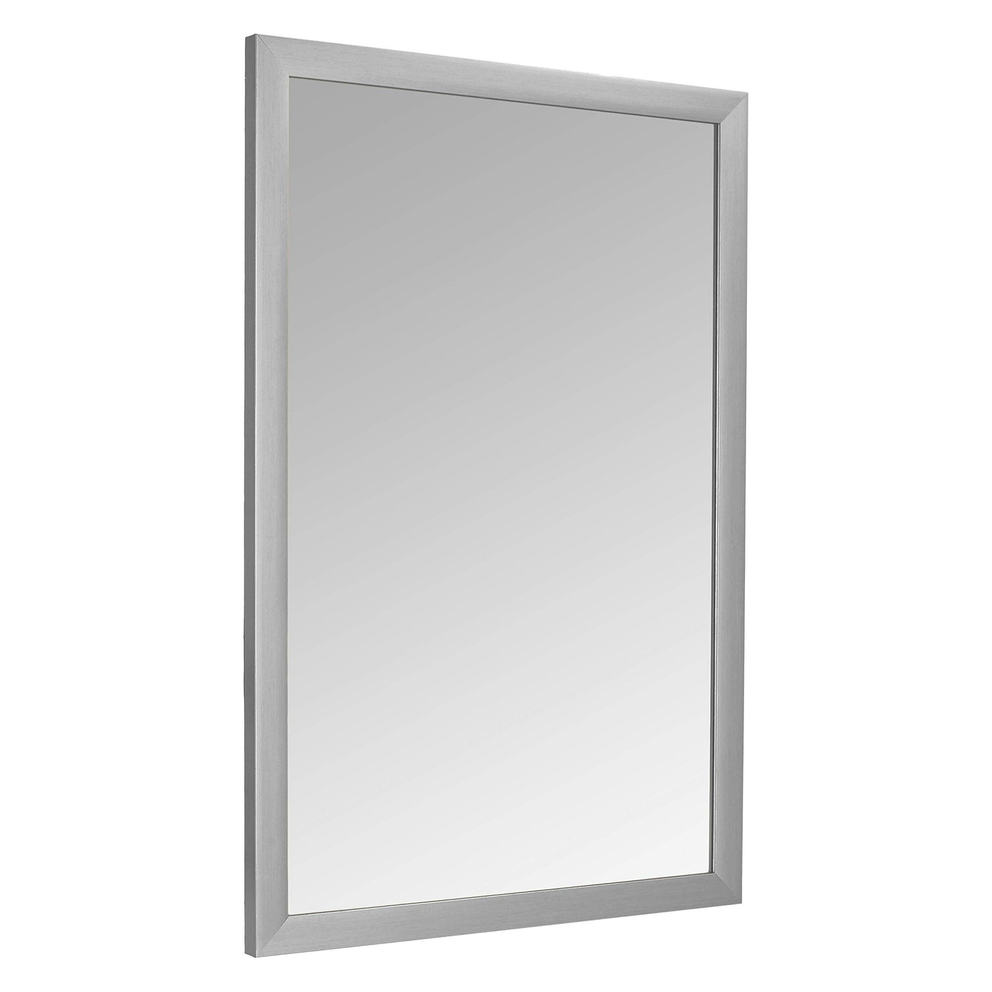  Rectangular Wall Mount Mirror 24" x 36", Wide Trim, White