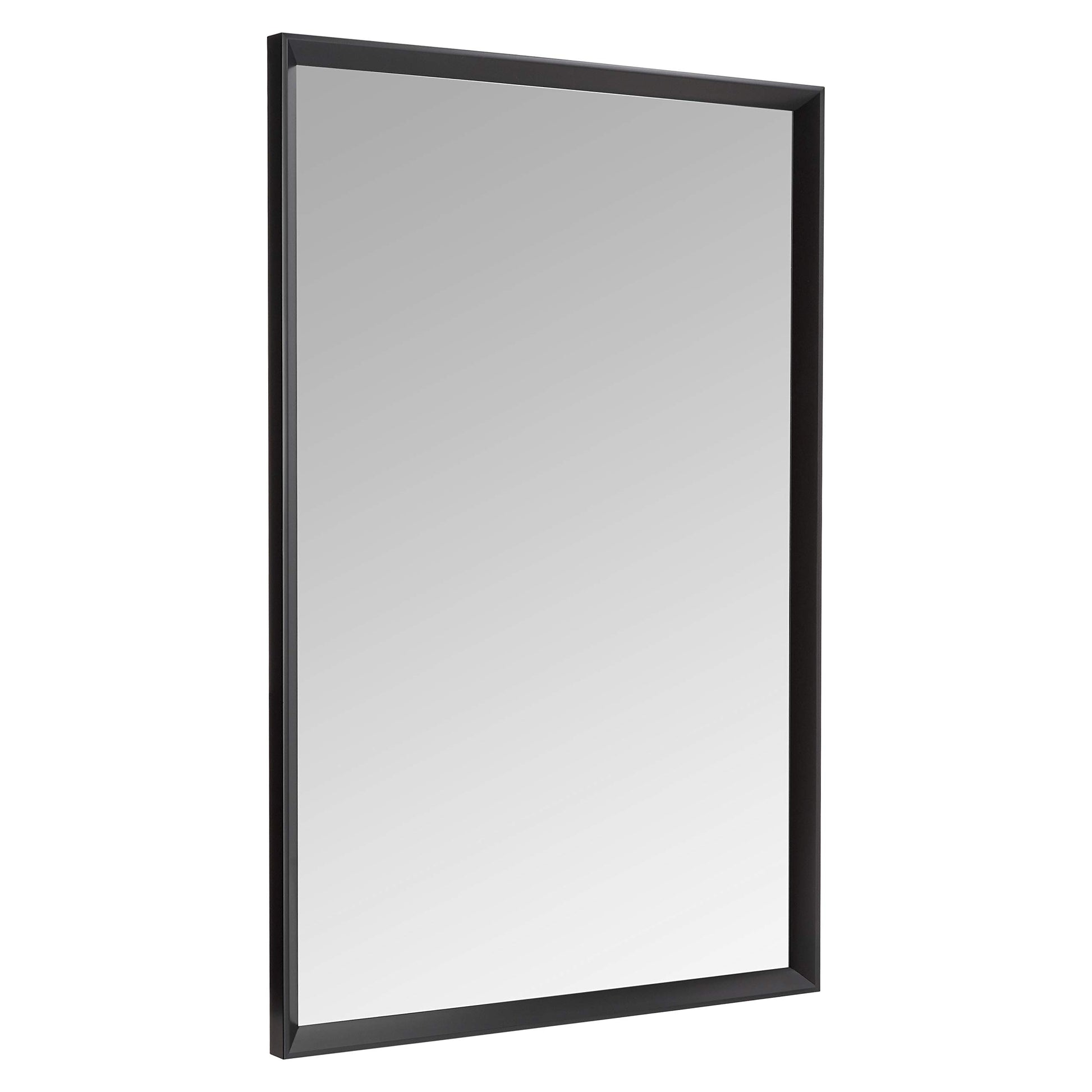  Rectangular Wall Mount Mirror 24" x 36", Wide Trim, White