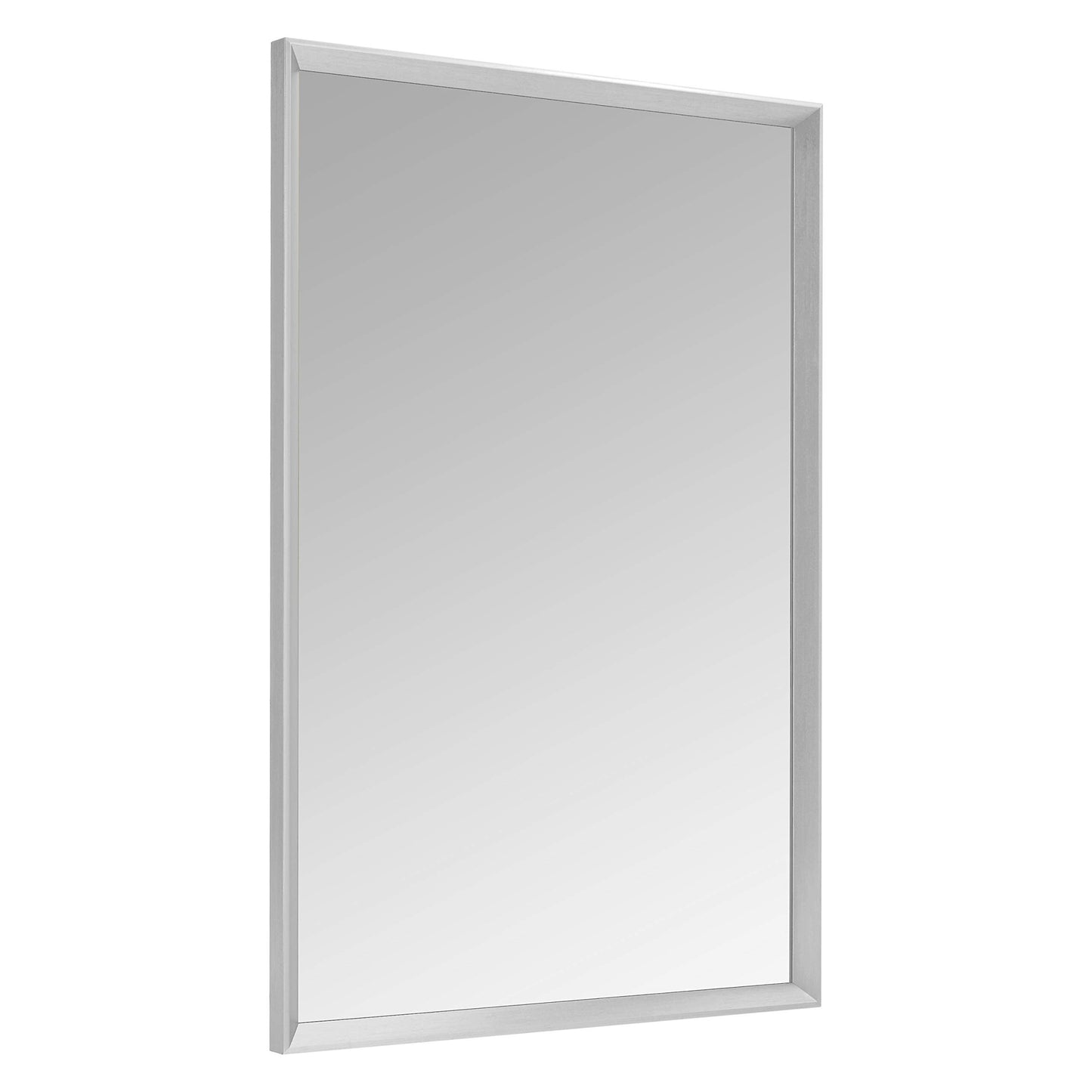  Rectangular Wall Mount Mirror 24" x 36", Wide Trim, White