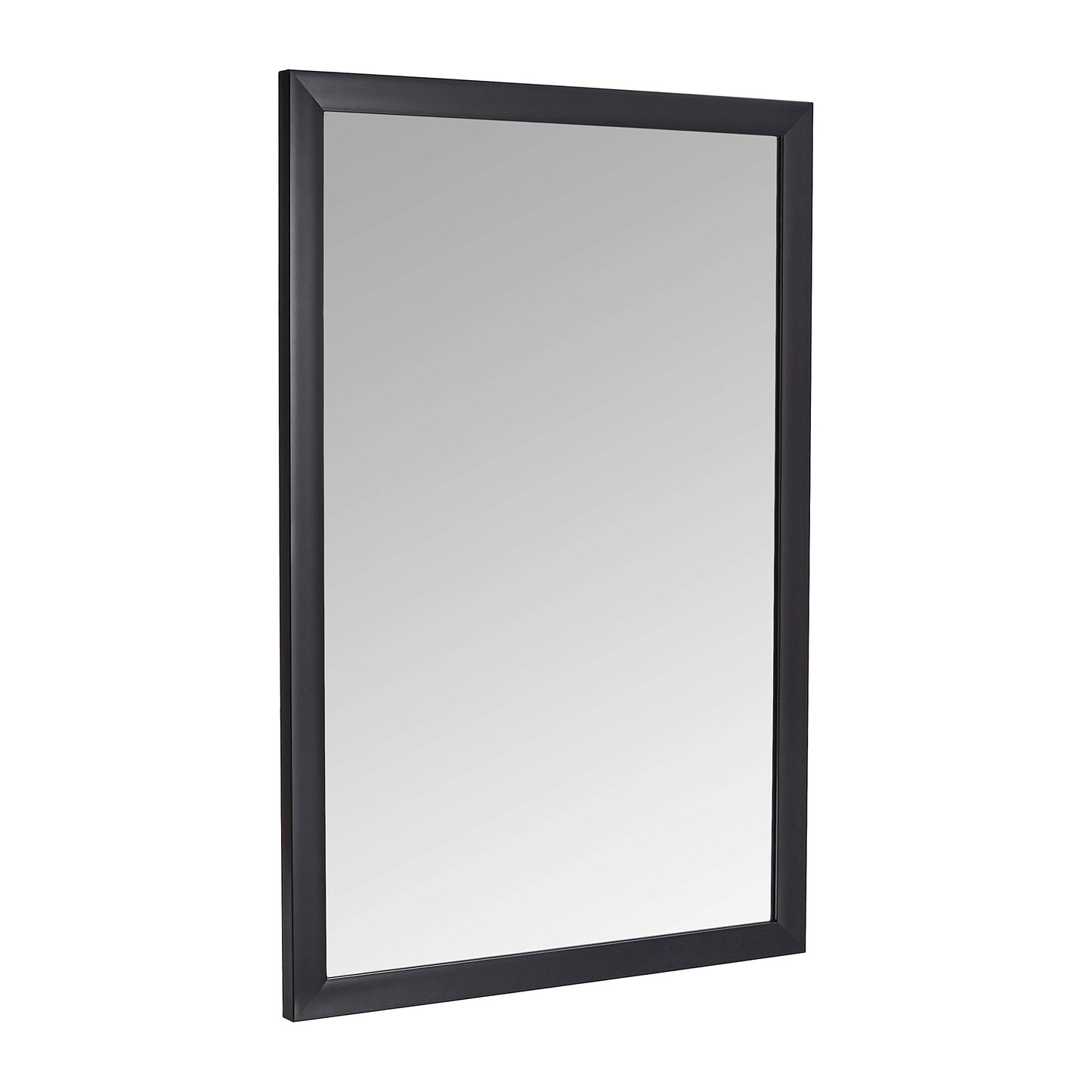  Rectangular Wall Mount Mirror 24" x 36", Wide Trim, White