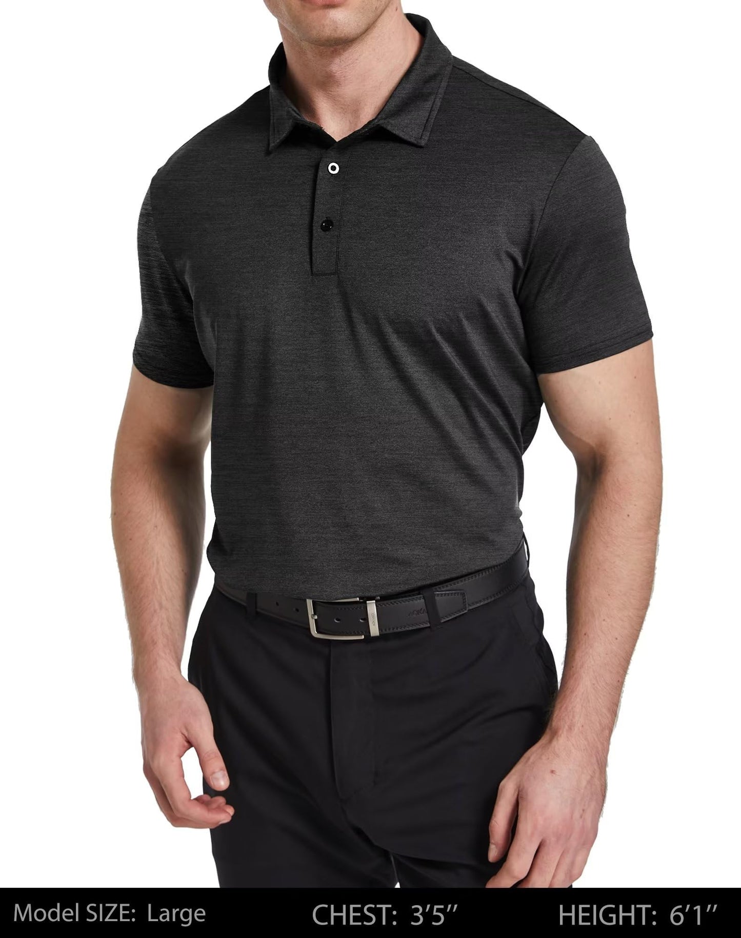 OYGSieg 6 Pack Men's Polo Shirts Performance Short Sleeve Golf Shirt Moisture Wicking Athletic Casual Collared T-Shirt SetDO