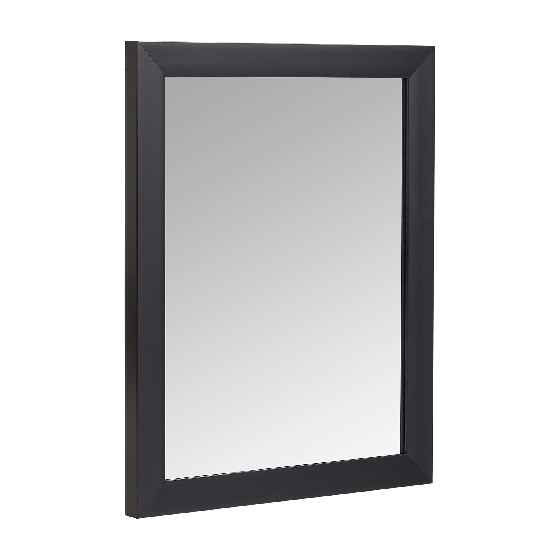  Rectangular Wall Mount Mirror 24" x 36", Wide Trim, White