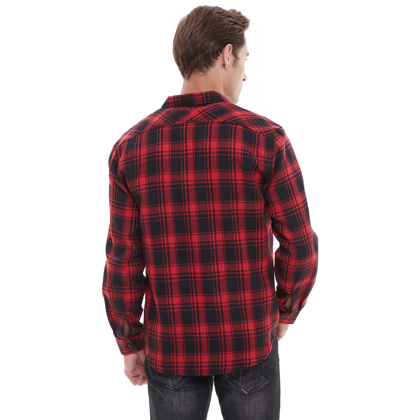 Men's Plaid Flannel Shirts Long Sleeve Button Down Work Casual Shirt