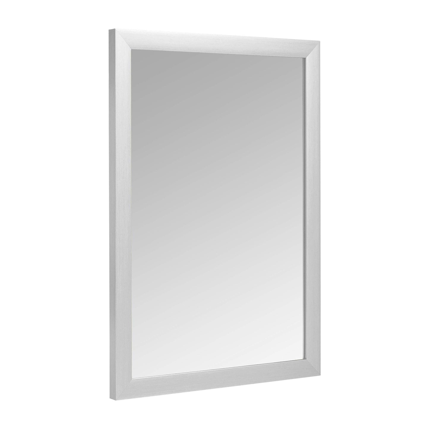  Rectangular Wall Mount Mirror 24" x 36", Wide Trim, White