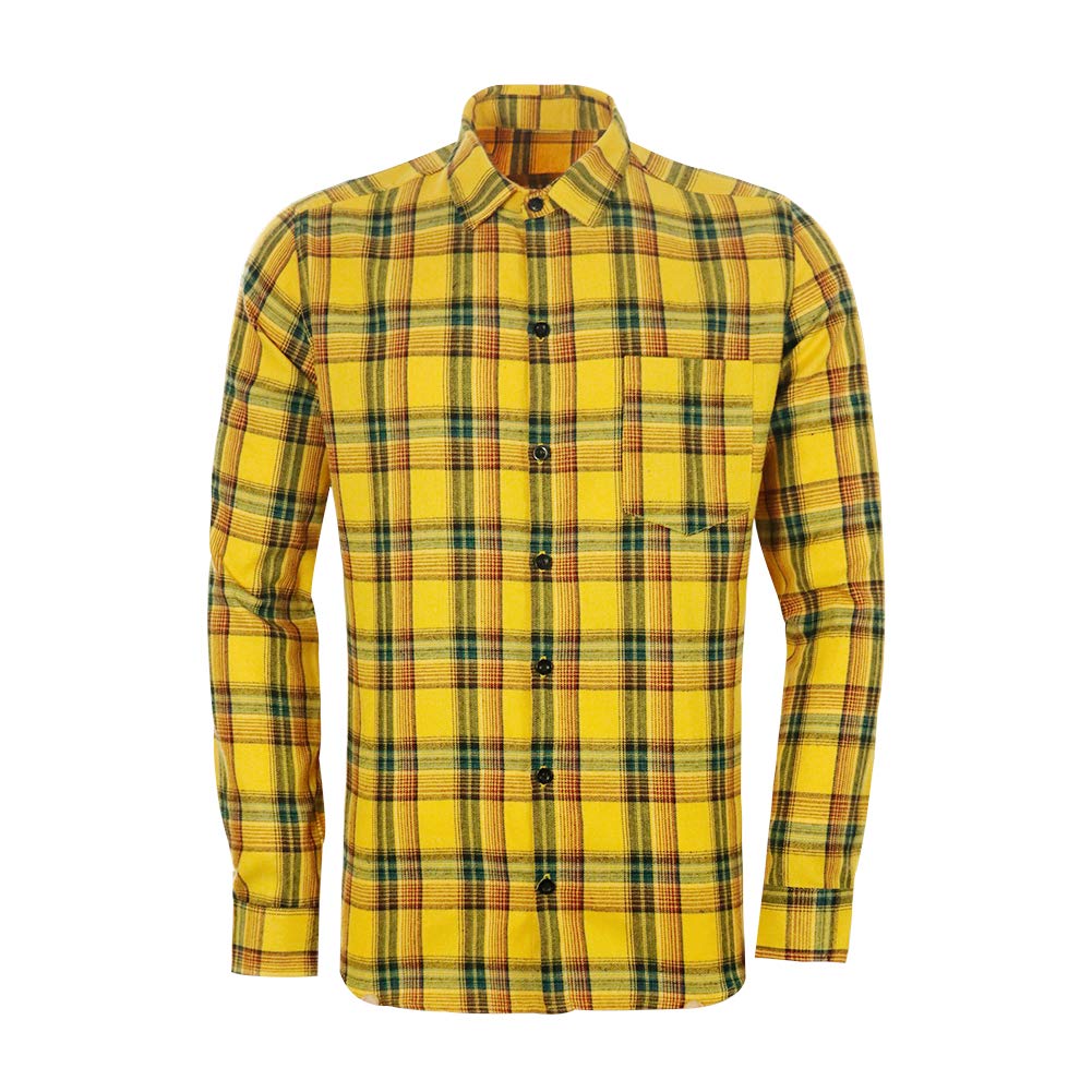 Men's Plaid Flannel Shirts Long Sleeve Button Down Work Casual Shirt