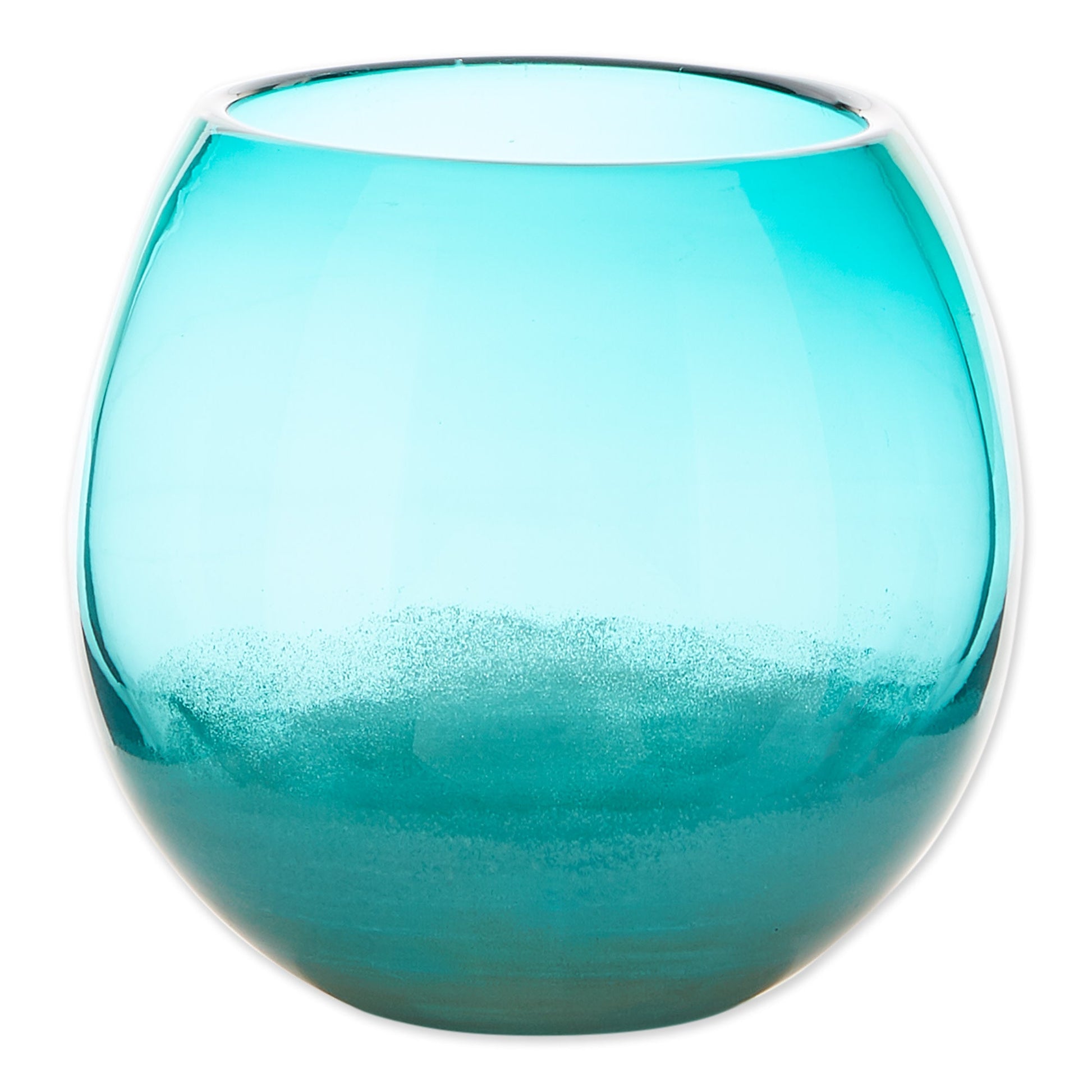 Accent Plus Large Aqua Fish Bowl Vase - Stunning Home Decor