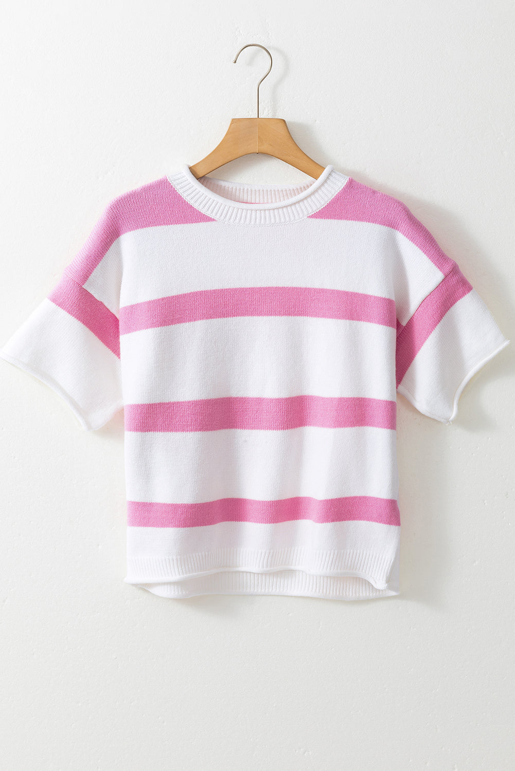 Pink Stripe Drop Sleeve Lightweight