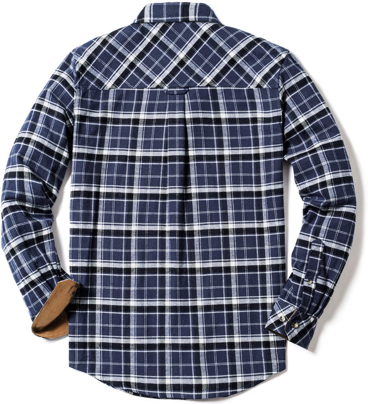 CQR Men's All Cotton Flannel Shirt, Long Sleeve Casual Button Up Plaid Shirt, Brushed Soft Outdoor Shirts, Solid Hunter Green, Large