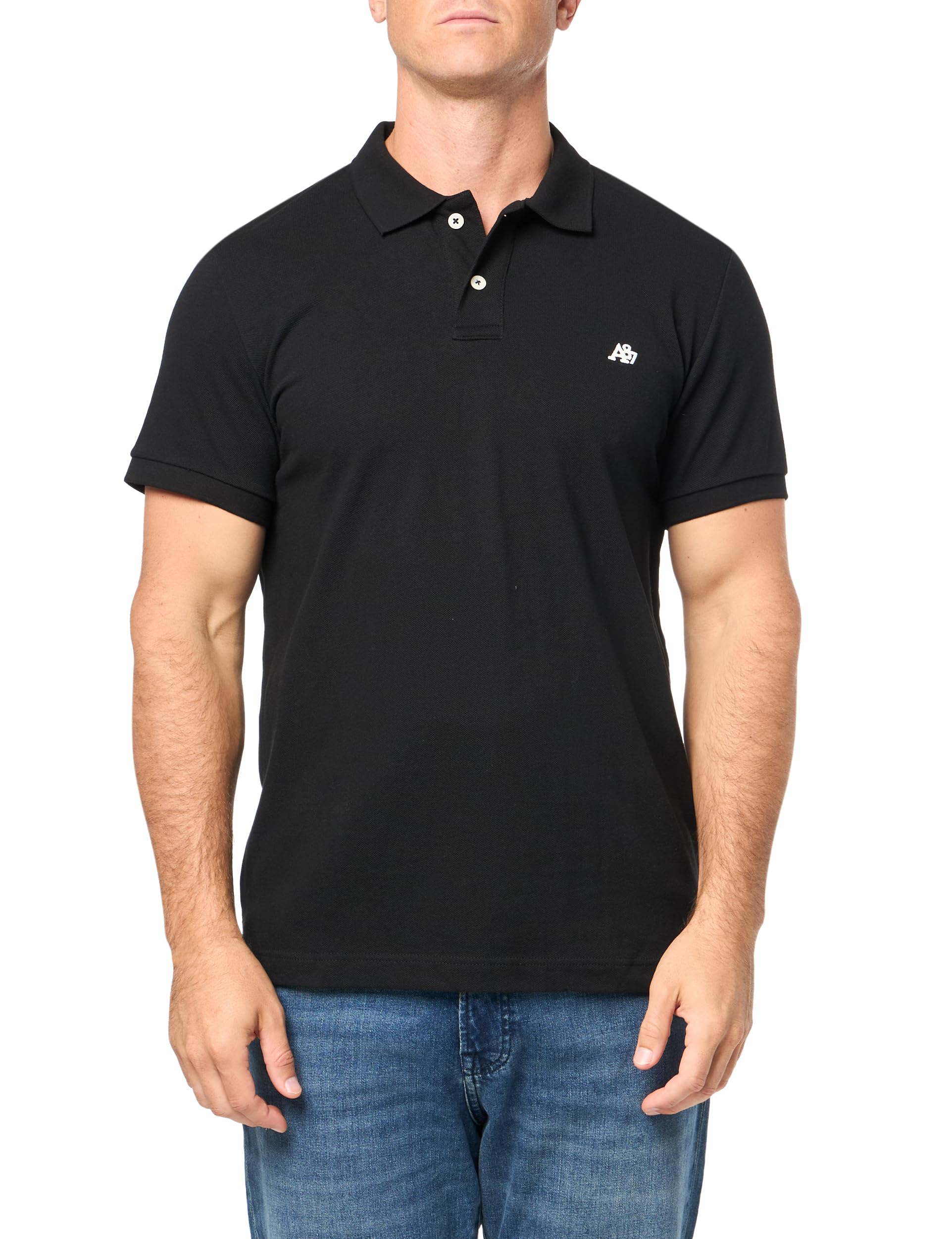 AEROPOSTALE Men's Polo, Deep Navy, Medium