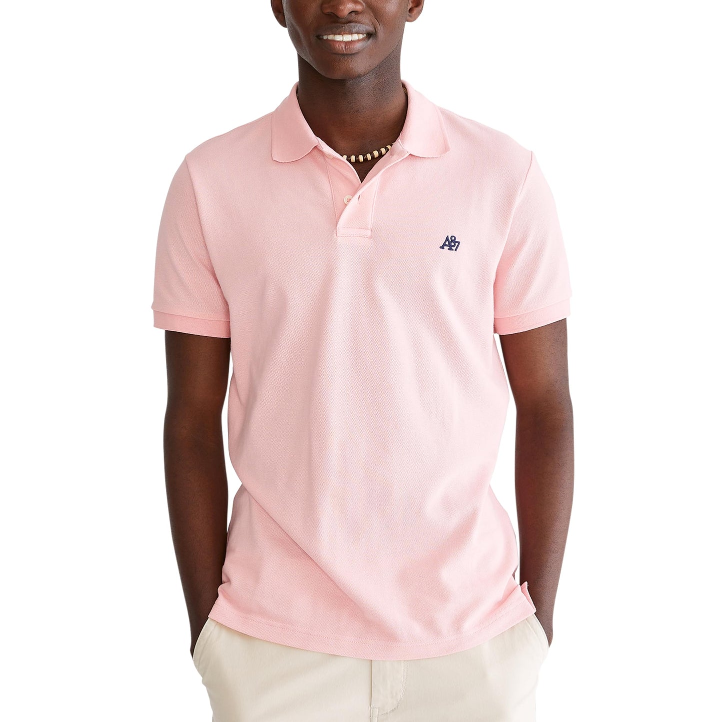 AEROPOSTALE Men's Polo, Deep Navy, Medium