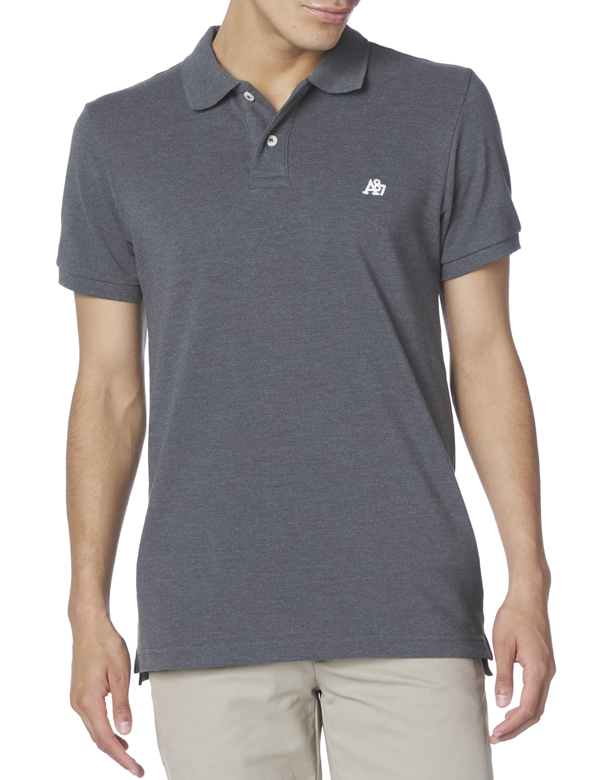 AEROPOSTALE Men's Polo, Deep Navy, Medium