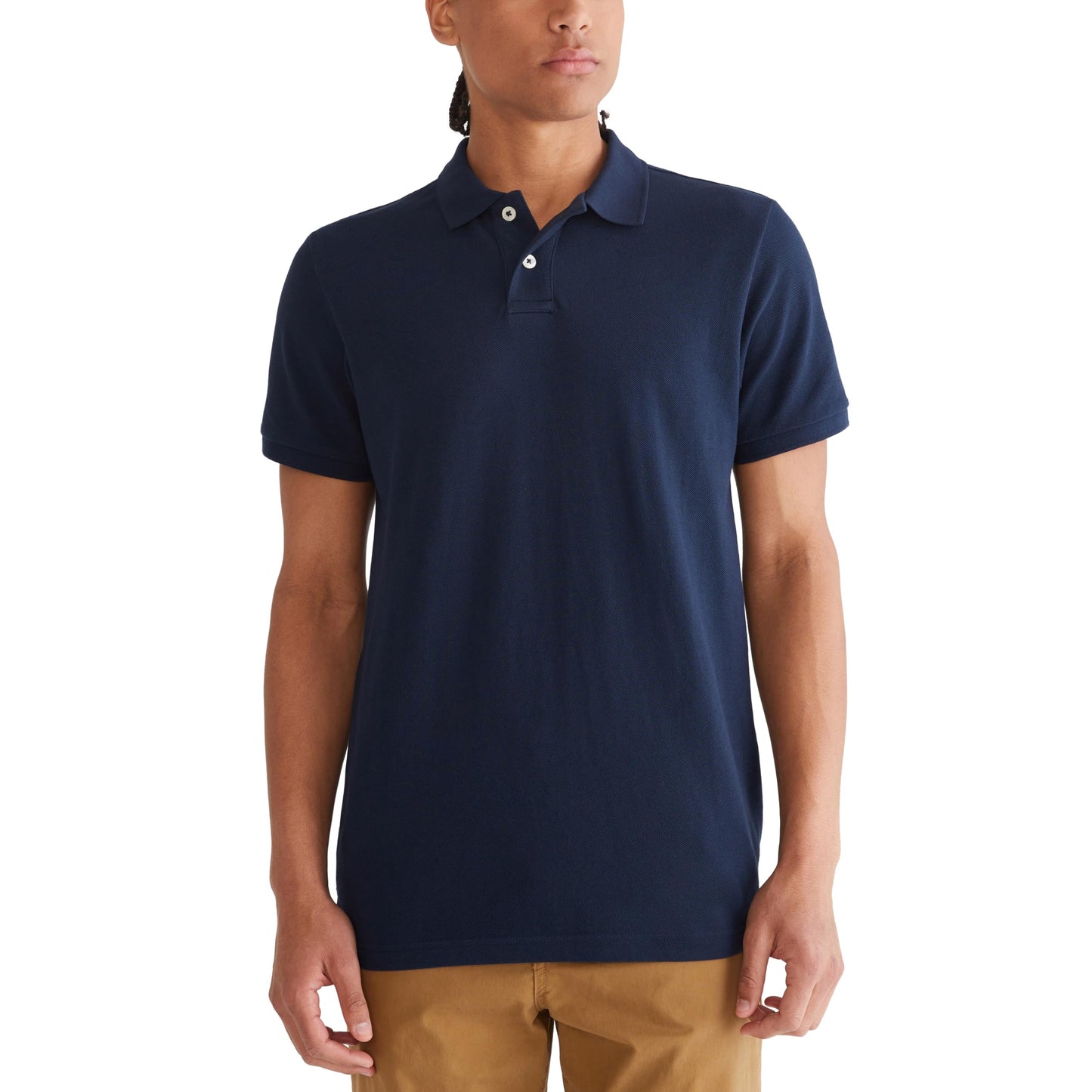 AEROPOSTALE Men's Polo, Deep Navy, Medium