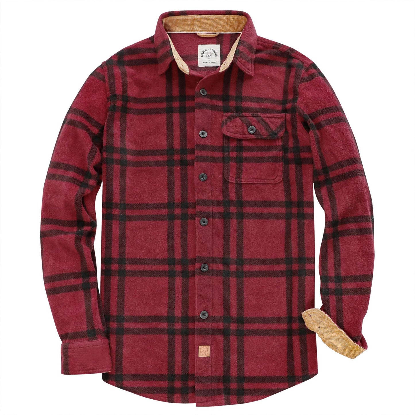 Dubinik® Mens Flannel Shirts Long Sleeve Flannel Shirt for Men Casual Button Down Brushed 100% Cotton Shirt