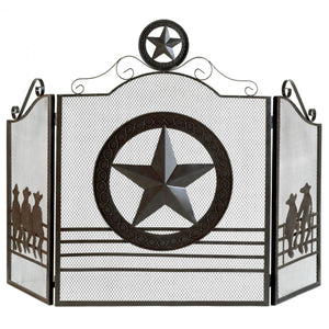 LONE STAR FIREPLACE SCREEN