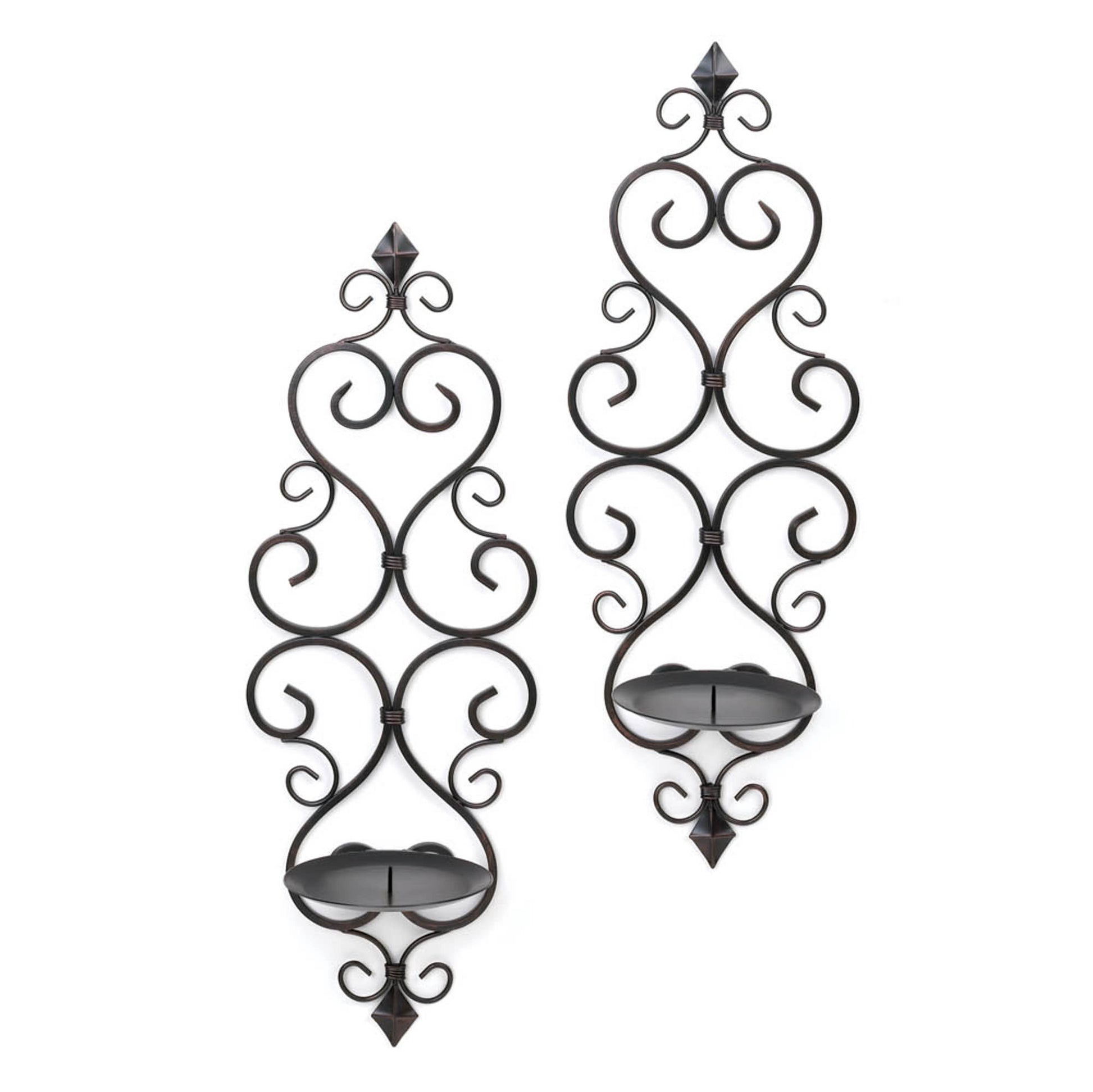 FLEUR-DE-LIS WALL SCONCE DUO