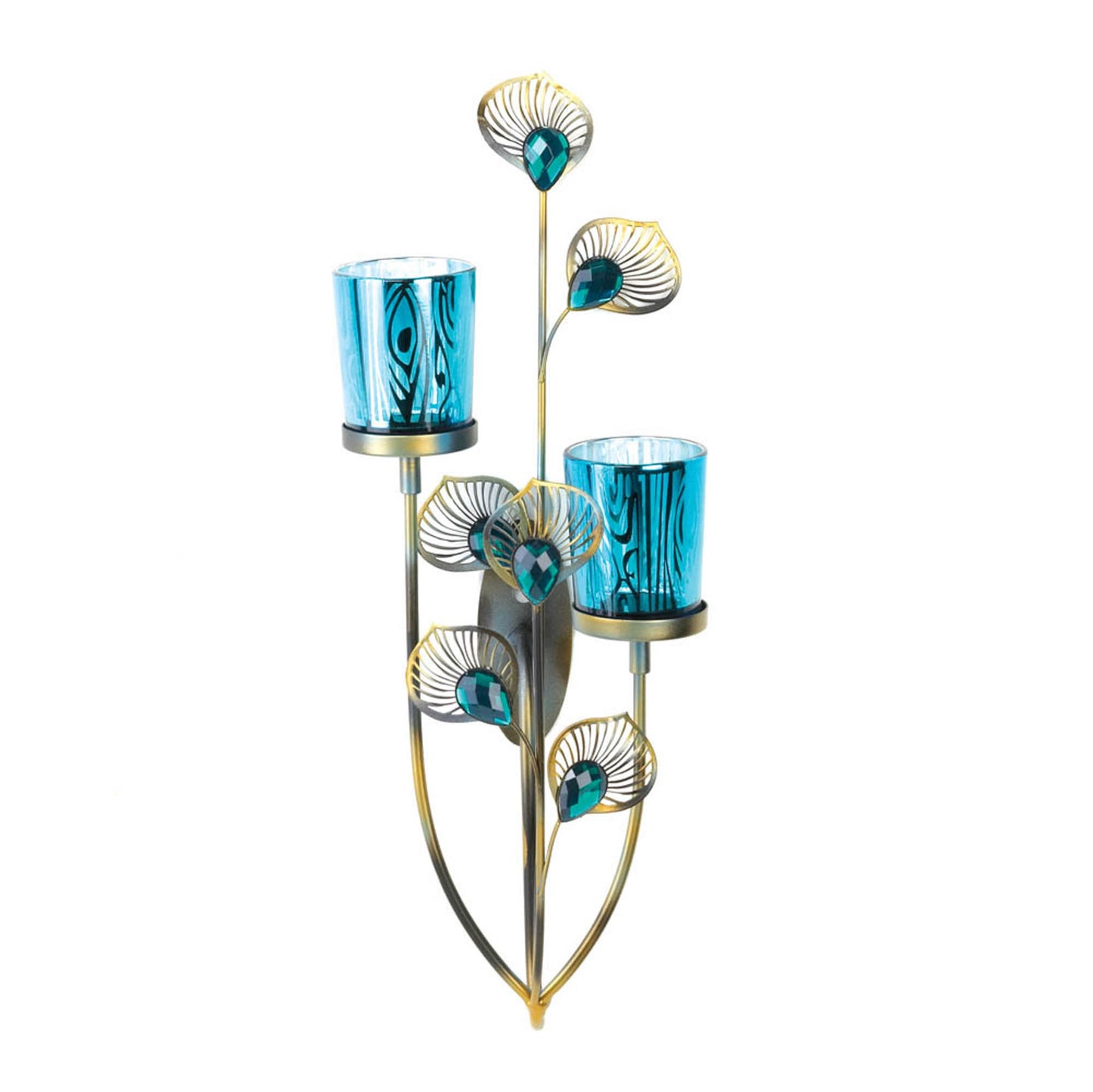 PEACOCK PLUME WALL SCONCE